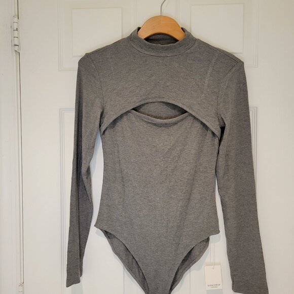 MANGOPOP Turtleneck Cut-Out Bodysuit NWT - Picture 2 of 9